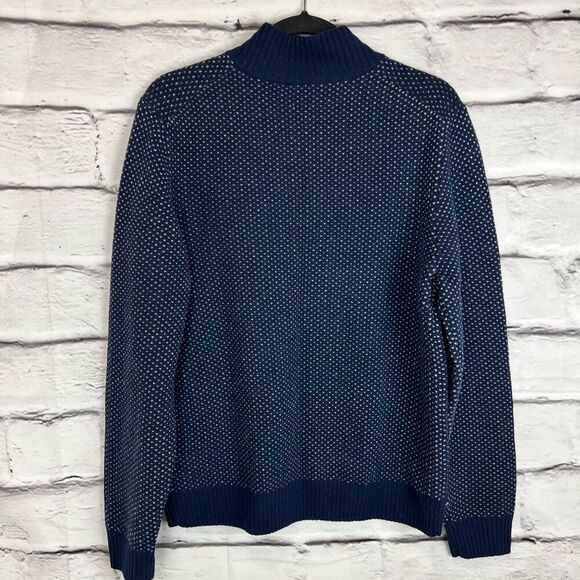 Brooks Brothers Men's Blue Geometric Henley Sweater Size M - Picture 6 of 6